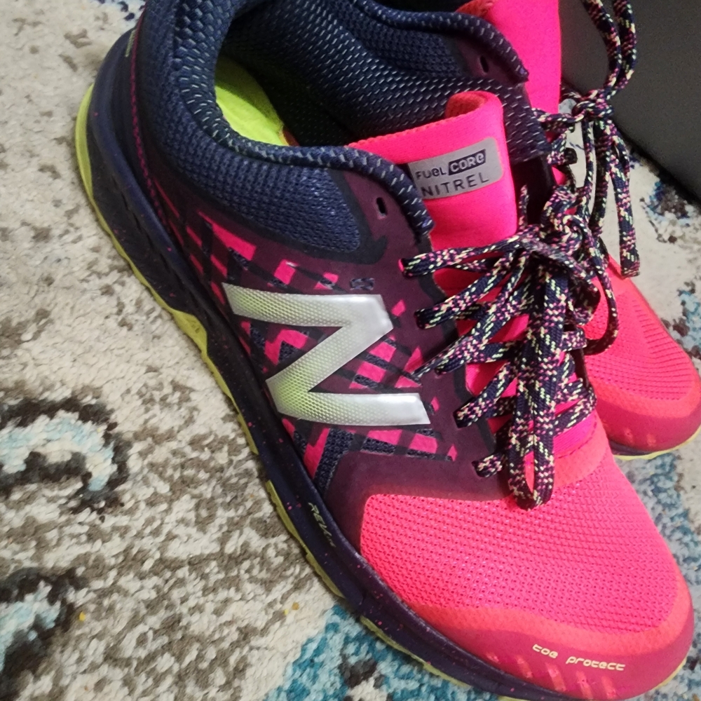 New Balance Pink and Purple Athletic Shoes for Trail Running